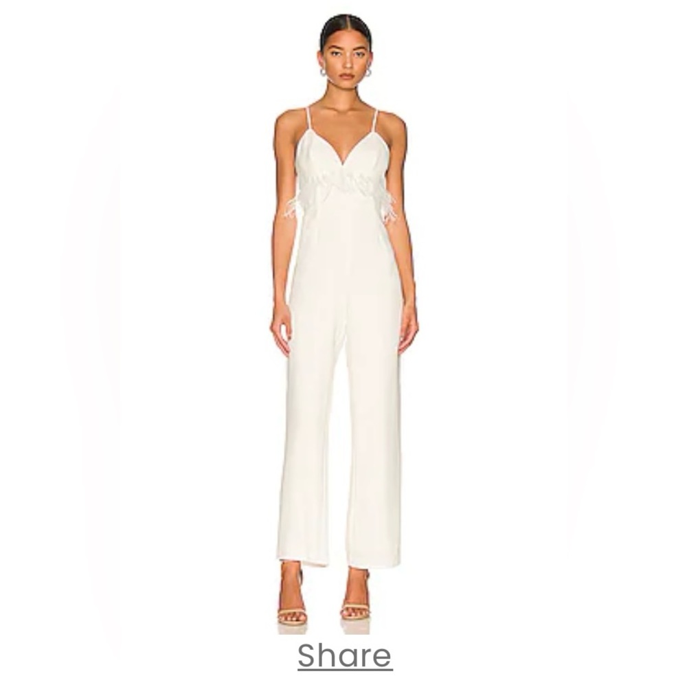 SAYLOR Krysta Jumpsuit in Wedding White Size M